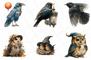 Watercolor Halloween Birds Clipart, an Illustration by DreamPrint404 (Thumbnail 3 of 5)