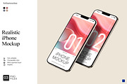 Realistic iPhone Mockup, a Device Mockup by Sweetdady (Thumbnail 1 of 4)