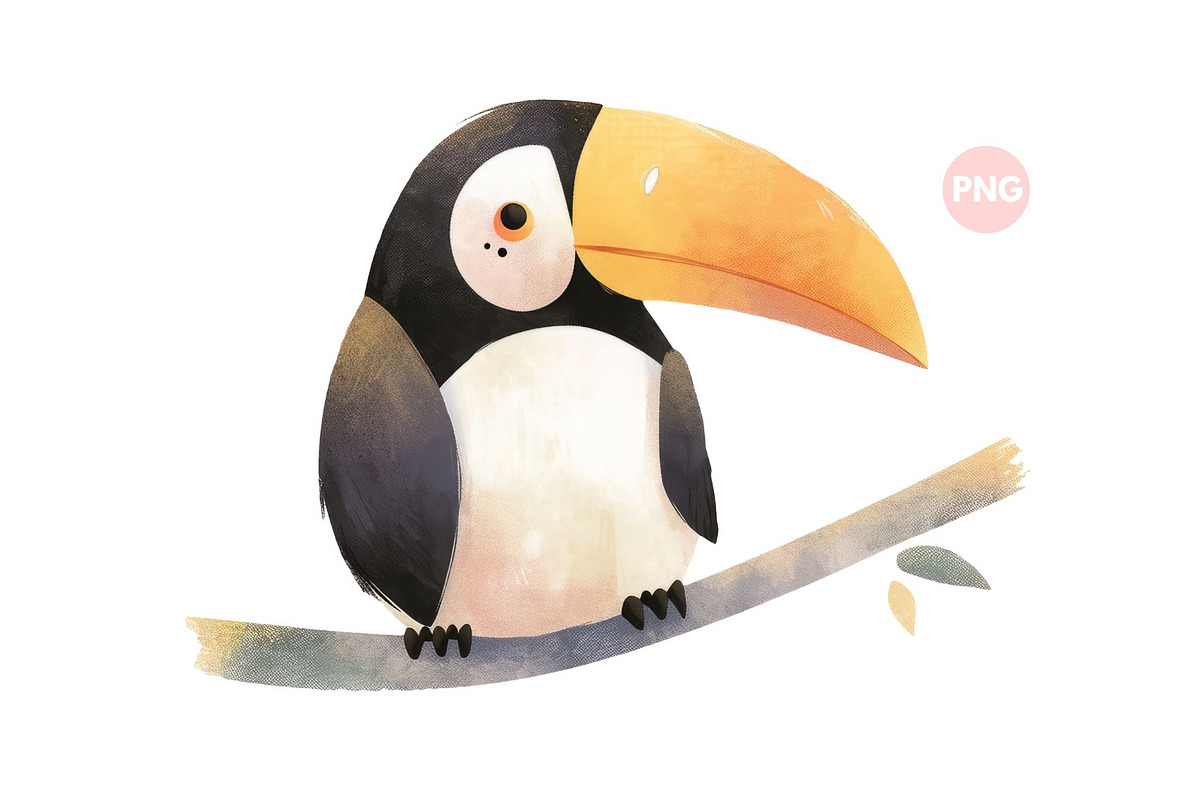 Cute Baby Toucan Animal, an Animal Illustration by ⋒DesignECShop⋒ (Photo 1 of 3)