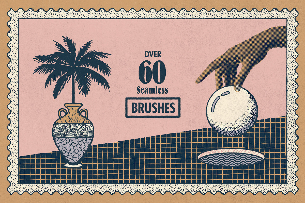 Lithotone Brushes for Procreate, a Brush Add-On by True Grit Texture Supply
