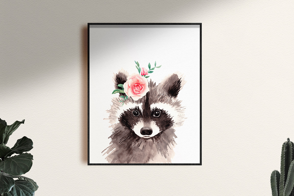 Watercolor Animal Portraits, an Animal Illustration by YuliyaArtGarden (Photo 3 of 5)