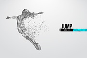 Silhouettes of a jumping woman, a Healthcare Illustration by Matrosovv (Thumbnail 3 of 4)