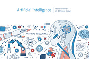 Artificial intelligence banners, a Technology Illustration by Good Studio (Thumbnail 1 of 8)
