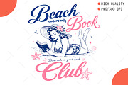 Beach Book Club Reading Summer PNG, a Seasonal Illustration by OK Design (Thumbnail 1 of 5)