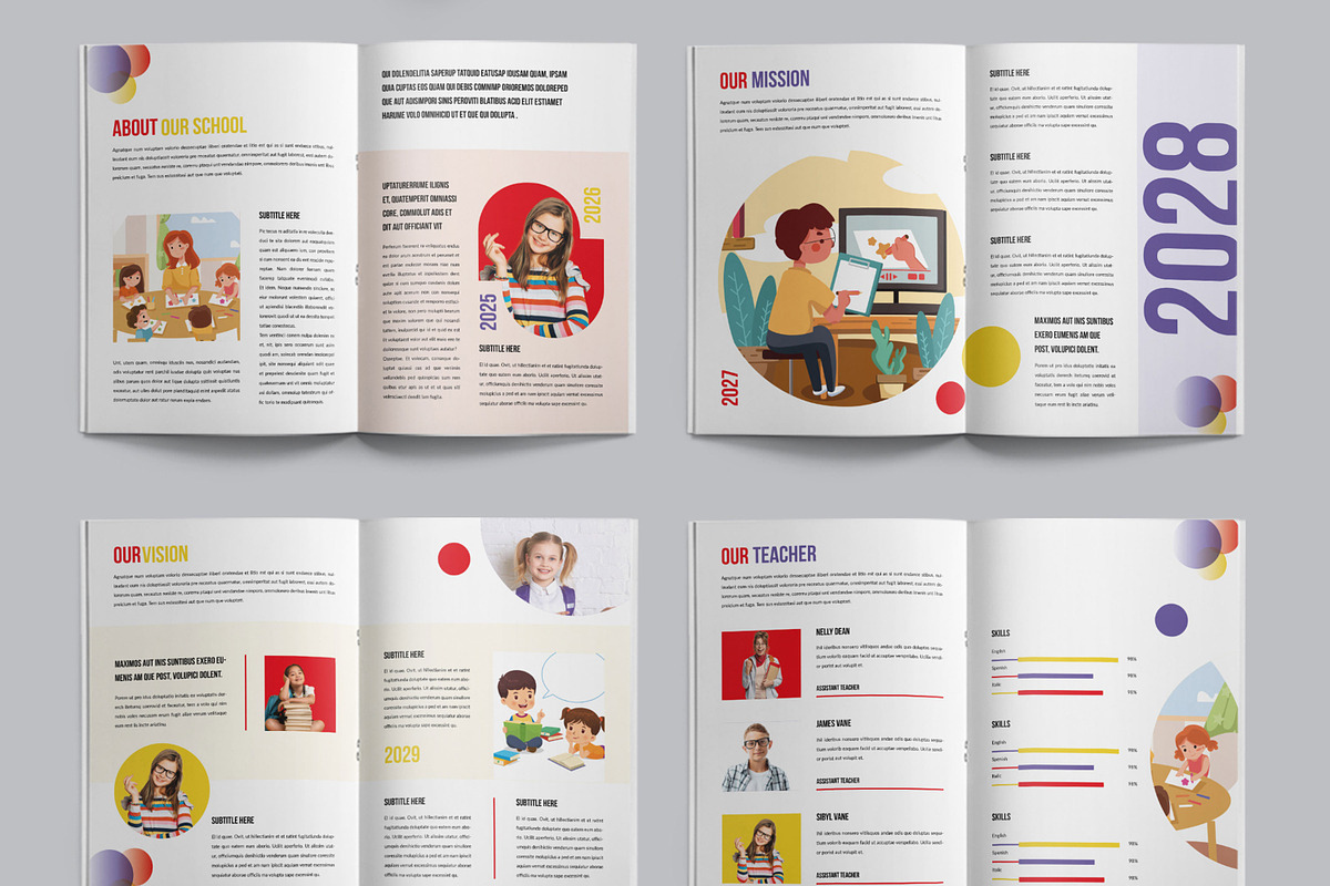 School Education Plan Brochure, a Brochure Template by ContestDesign (Photo 3 of 4)