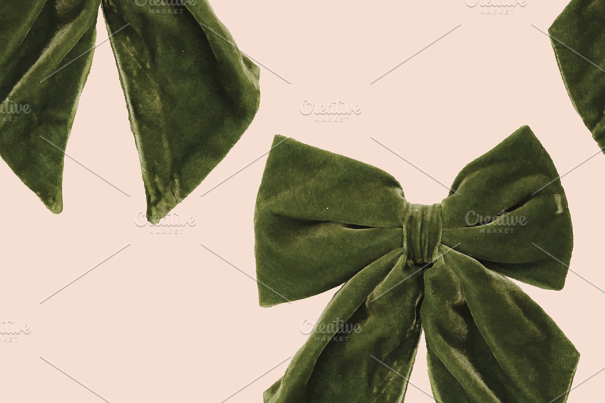 Green Bow Collection Seamless (9), a Pattern Graphic by Amy Lynn Grover (Photo 8 of 9)