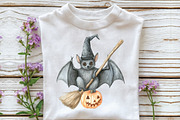 Funny Halloween Bats Clipart, an Illustration by CraftArtStudio (Thumbnail 5 of 6)
