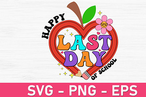 Happy Last Day of School PNG SVG, an Object Graphic by EllaMaiyaali