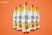 500ml Bottle with Glossy Label Mocku, a Product Mockup by Green Art (Thumbnail 4 of 4)