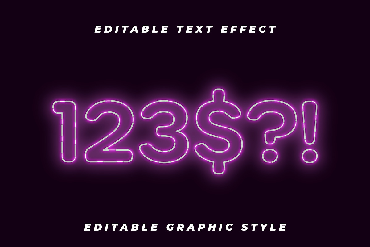 Neon Light Lined Text Effect preview 2