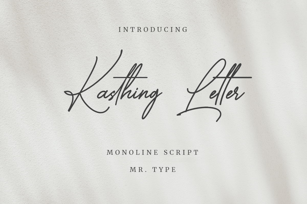 Kasthing Letter, a Script Font by rizal_yustriadi (Photo 1 of 9)