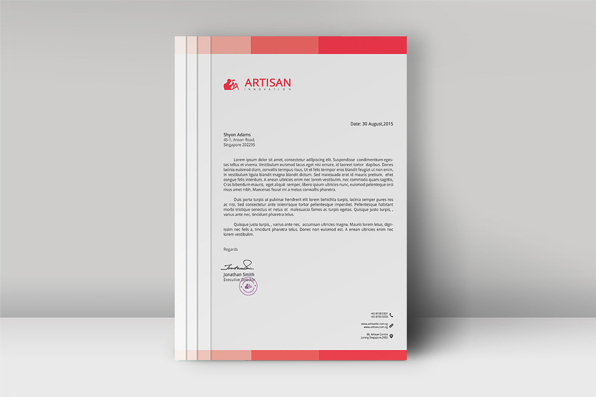 Letterhead Template, a Stationery Template by artisanHR (Photo 4 of 6)