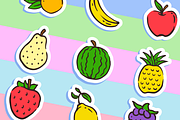 Fruit Vector Sticker Pack, an Object Graphic by Mangustudio (Thumbnail 2 of 3)