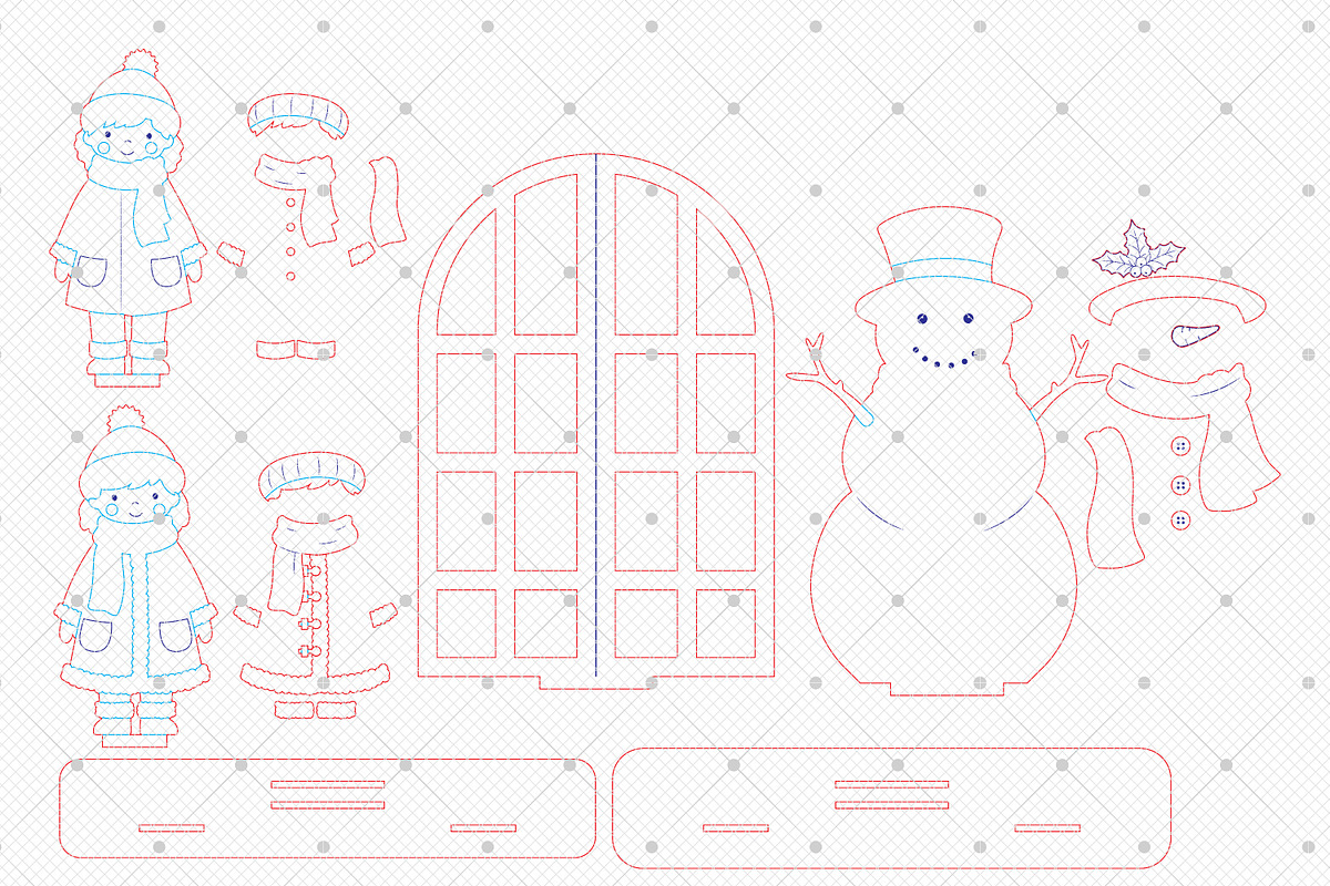 Snowman Kids Winter Sign SVG, a Seasonal Illustration by taramija (Photo 3 of 3)