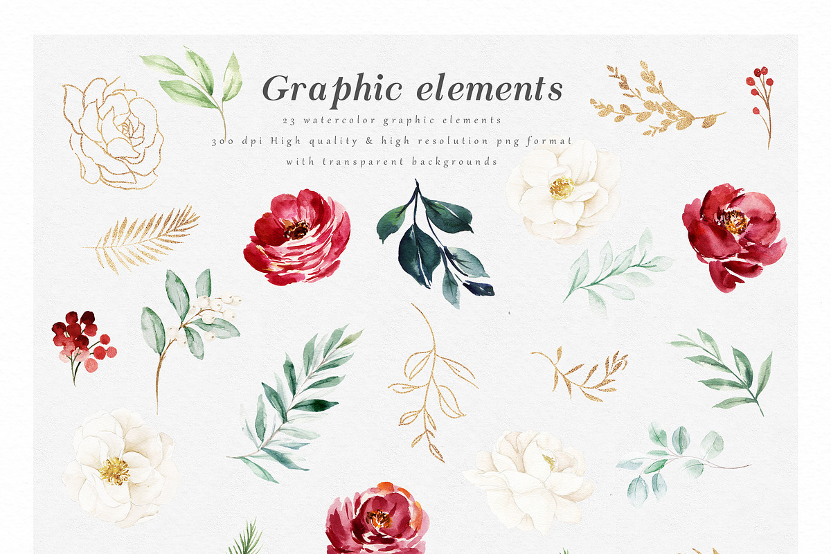 Watercolor Graphic Set-Velvet, an Object Graphic by Graphic Box (Photo 9 of 9)