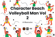 Character Beach Volleyball Man Vol.2, a Sport Illustration by SLAB! Design (Thumbnail 1 of 3)