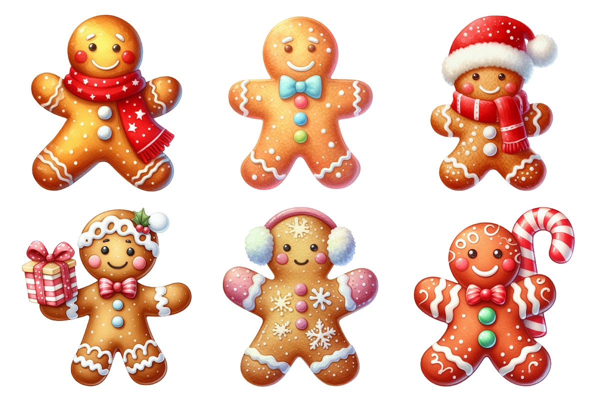 Christmas Gingerbread Man Clipart Bu, an Illustration by Daily.Designs (Photo 2 of 5)