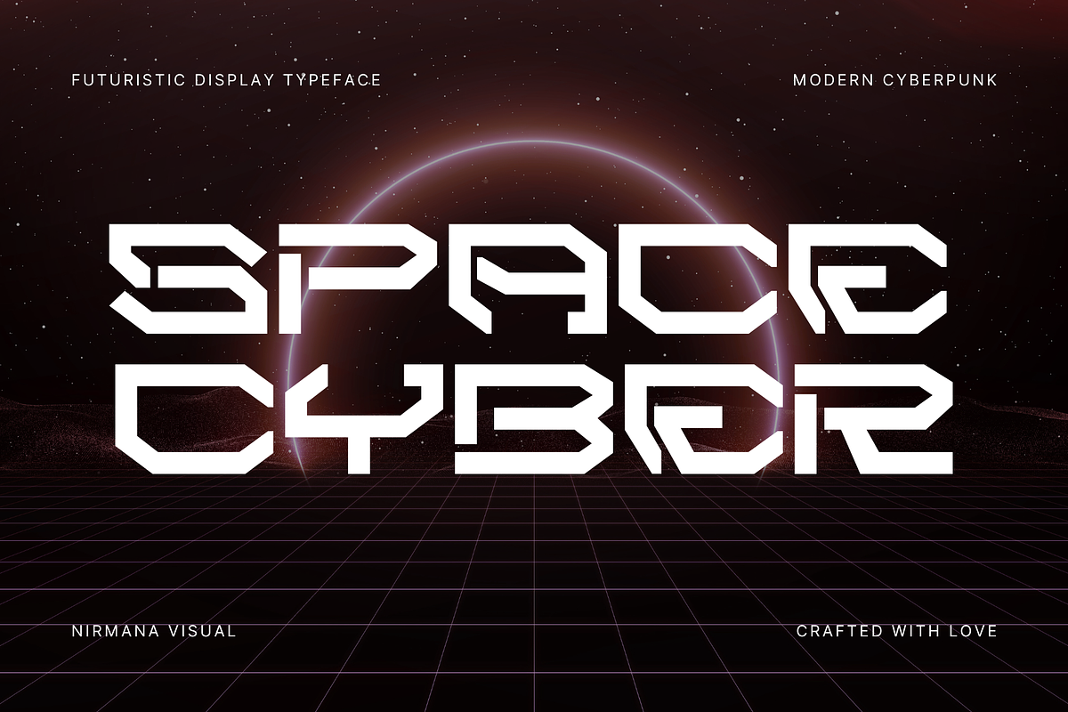 Space Cyber - Modern Futuristic Font, a Sans Serif Font by Nirmana Visual (Photo 1 of 10)