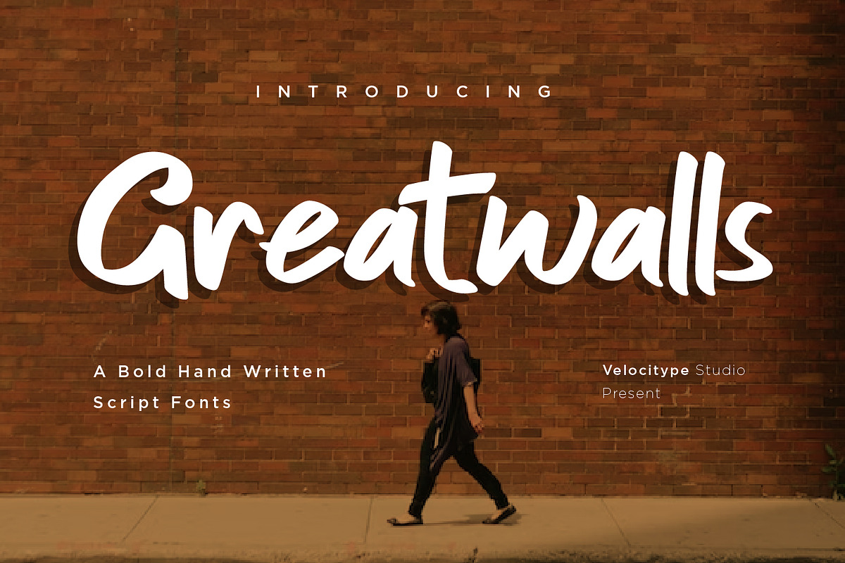 Greatwalls - Modern Bold Script font, a Script Font by Nahar_std (Photo 1 of 8)