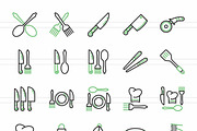 Kitchen Green & Black Icons, an Icon by IconBunny (Thumbnail 2 of 2)