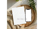 PSD/Canva Card & Phone Mock, a Product Mockup by TatiMockup (Thumbnail 1 of 3)