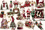 60+ Christmas Clipart Bundle, a Decorative Illustration by ClipArtTime (Thumbnail 3 of 5)