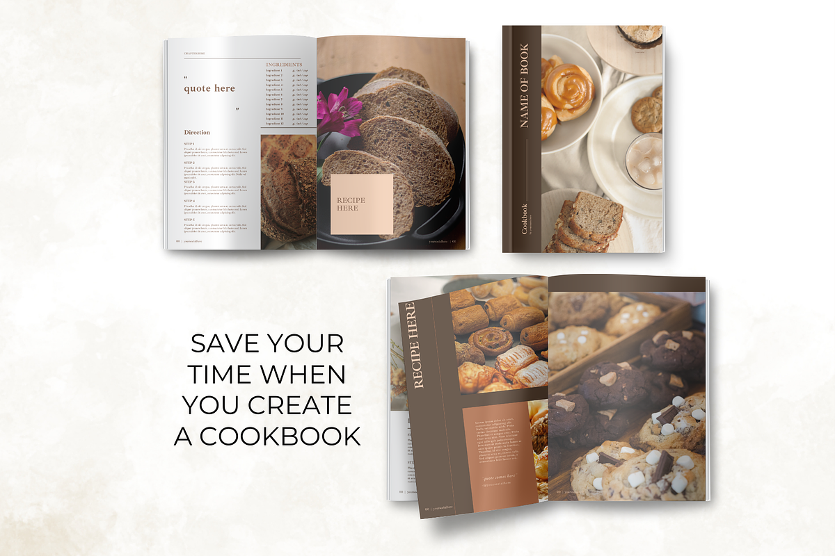 Aesthetic Cookbook Canva Template, a Magazine Template by Digital By Nikoleta (Photo 5 of 9)