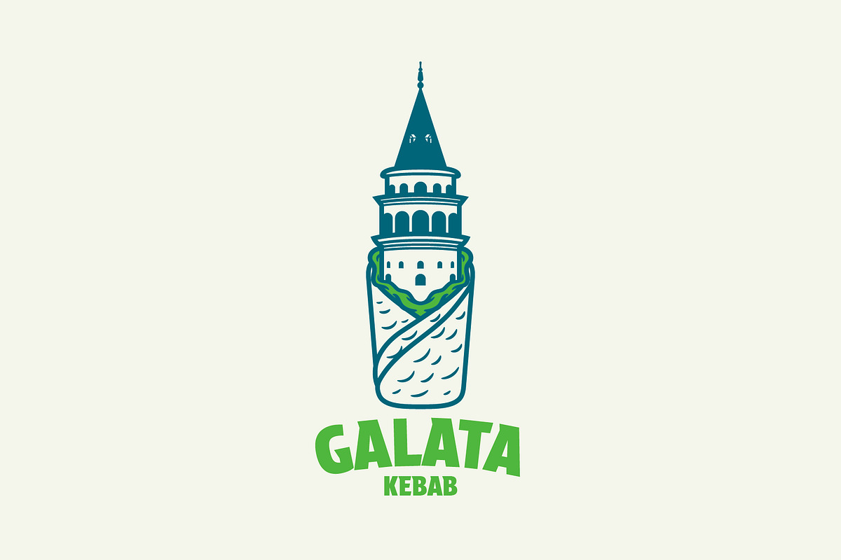 Galata Kebab Logo Template, a Branding & Logo Template by Kreasi Malam (Photo 1 of 4)