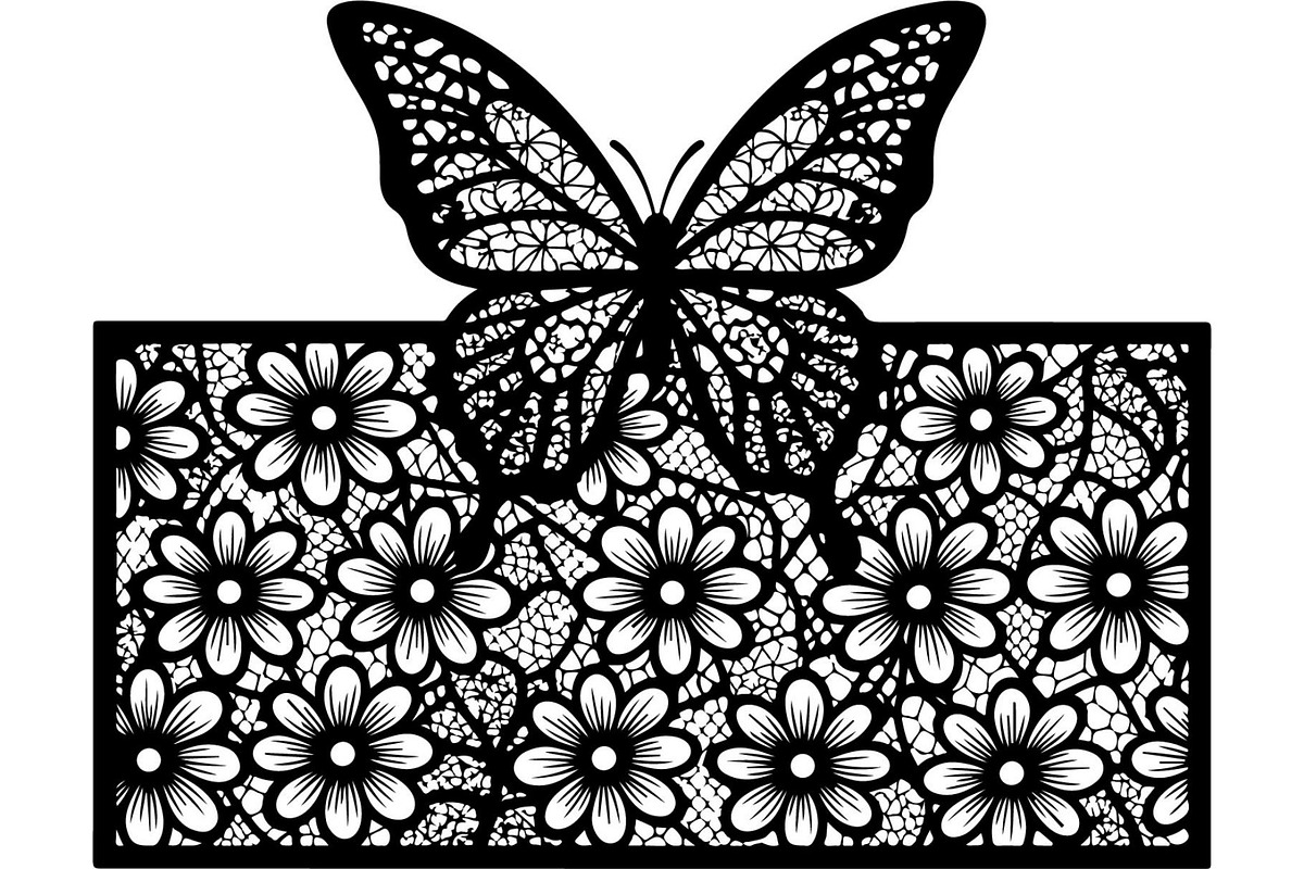Decorative Floral Panel Vector Set, a Decorative Illustration by Designer_Momina (Photo 5 of 20)