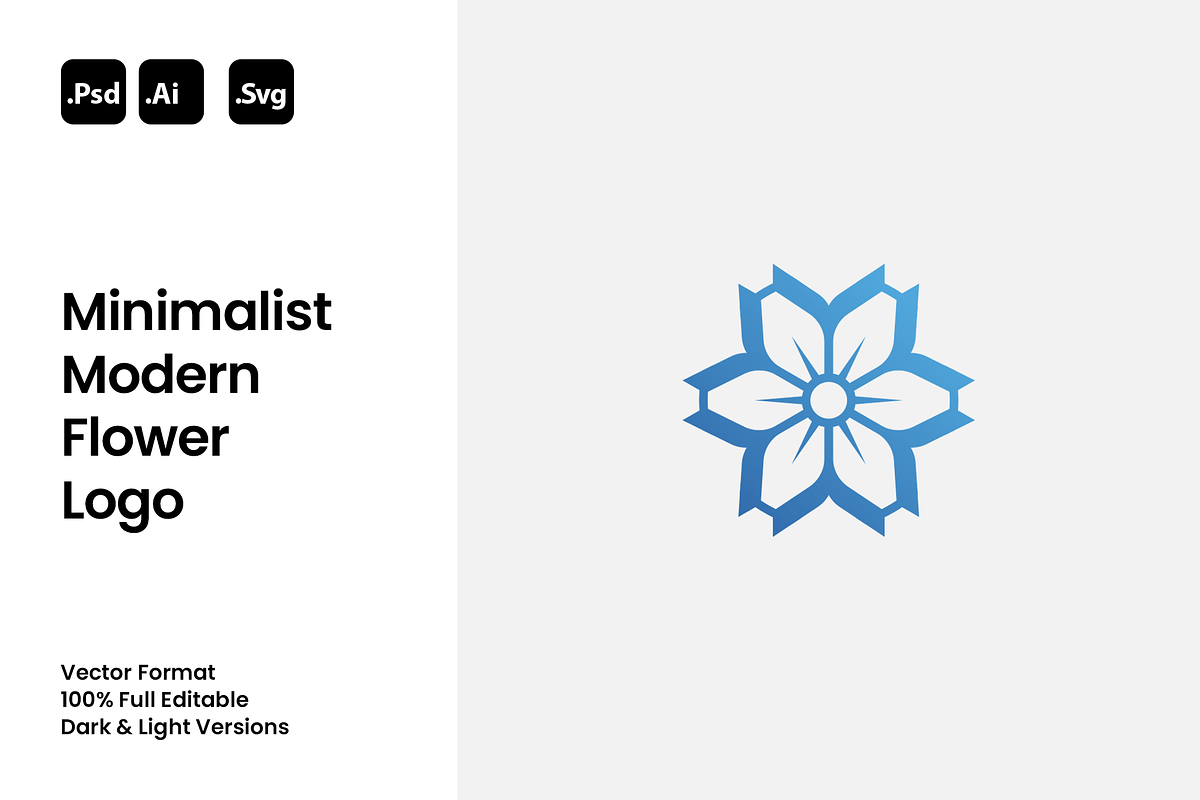 Minimalist Modern Flower Logo, a Branding & Logo Template by Luxury Logos (Photo 1 of 4)