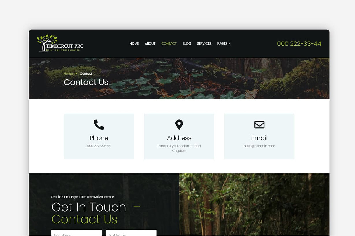 Tree Removal Service WordPress Theme, a WordPress Template by Your Theme Shop (Photo 3 of 9)