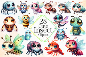 Cute Insect Sublimation Clipart