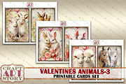 Valentines animals cards set-3, an Animal Illustration by CraftArtStory (Thumbnail 2 of 6)