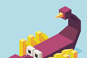 3D Illustration Isometric Collection, an Animal 3D Model by Designbytowo (Thumbnail 9 of 16)