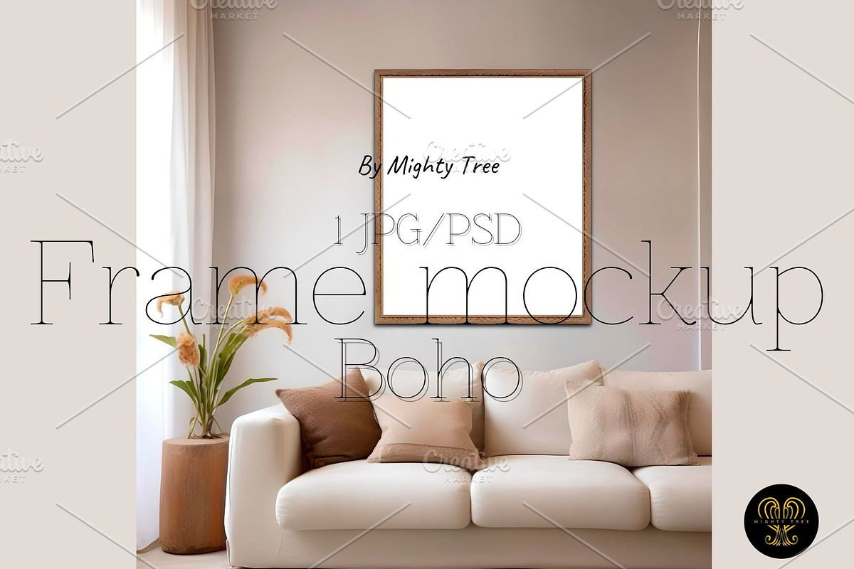 91. Frame mockup in the interior, a Packaging Mockup by MightyTreeIE