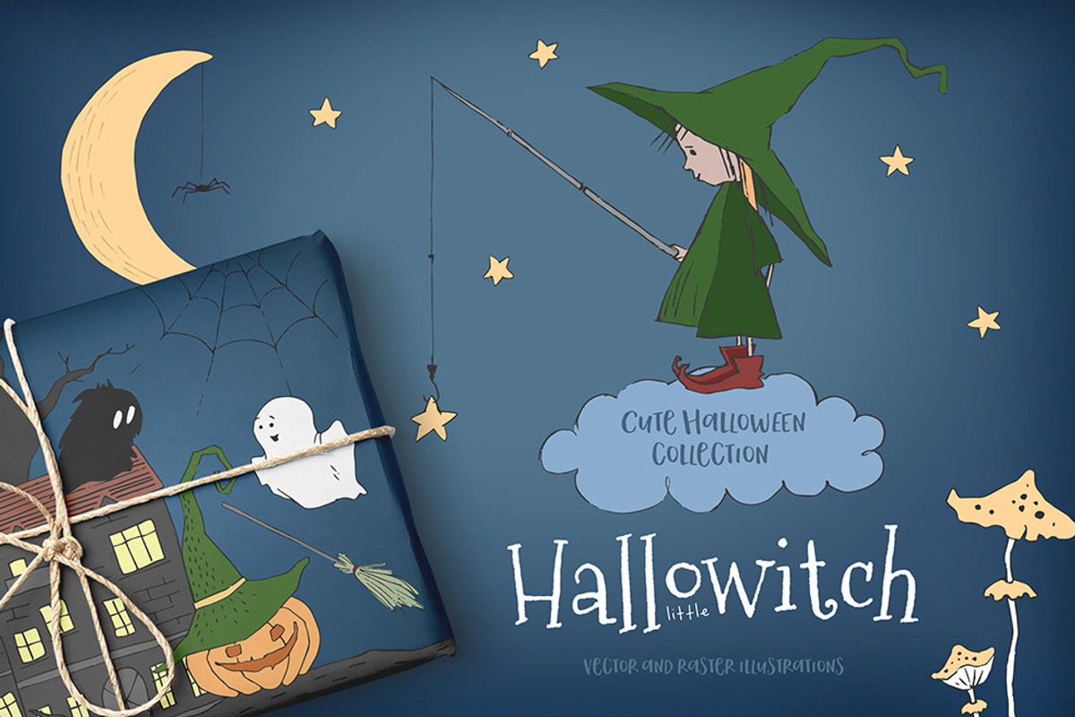 Cute Halloween Collection, an Illustration by Eva Katerina (Photo 1 of 19)