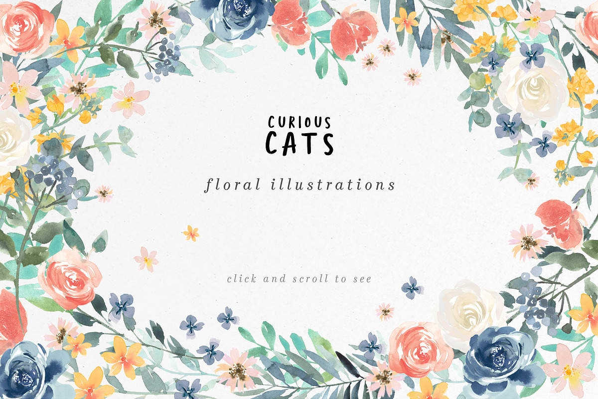 Curious Cats Feline Clipart, an Animal Illustration by Twigs and Twine (Photo 7 of 11)