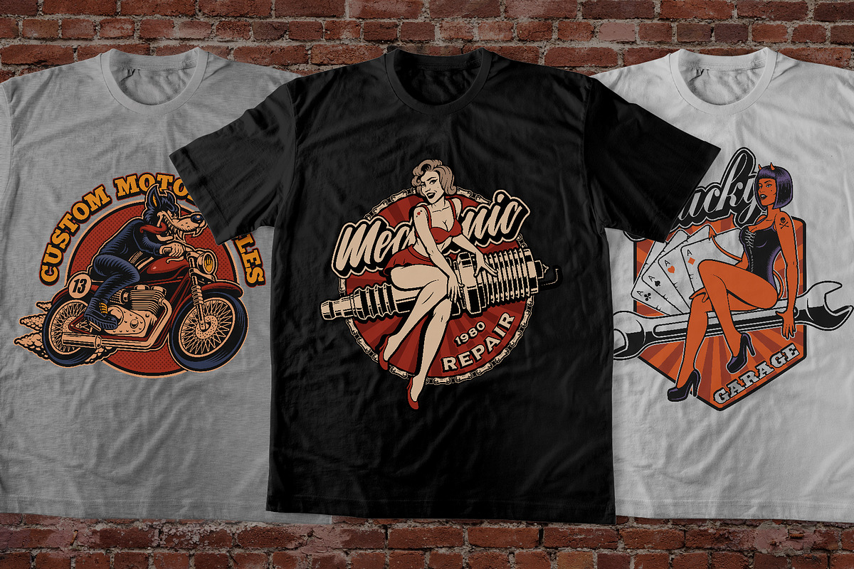 100 T-shirt Designs Bundle, an Illustration by Harry Kasyanov (Photo 8 of 37)