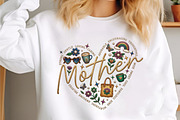 Retro Mothers Day, Mama Heart, Mom P, a Graphic by designcity5 (Thumbnail 2 of 4)