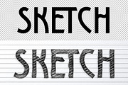 Pencil Sketch Text Effect, a Layer Style Add-On by studiogstock (Thumbnail 2 of 2)
