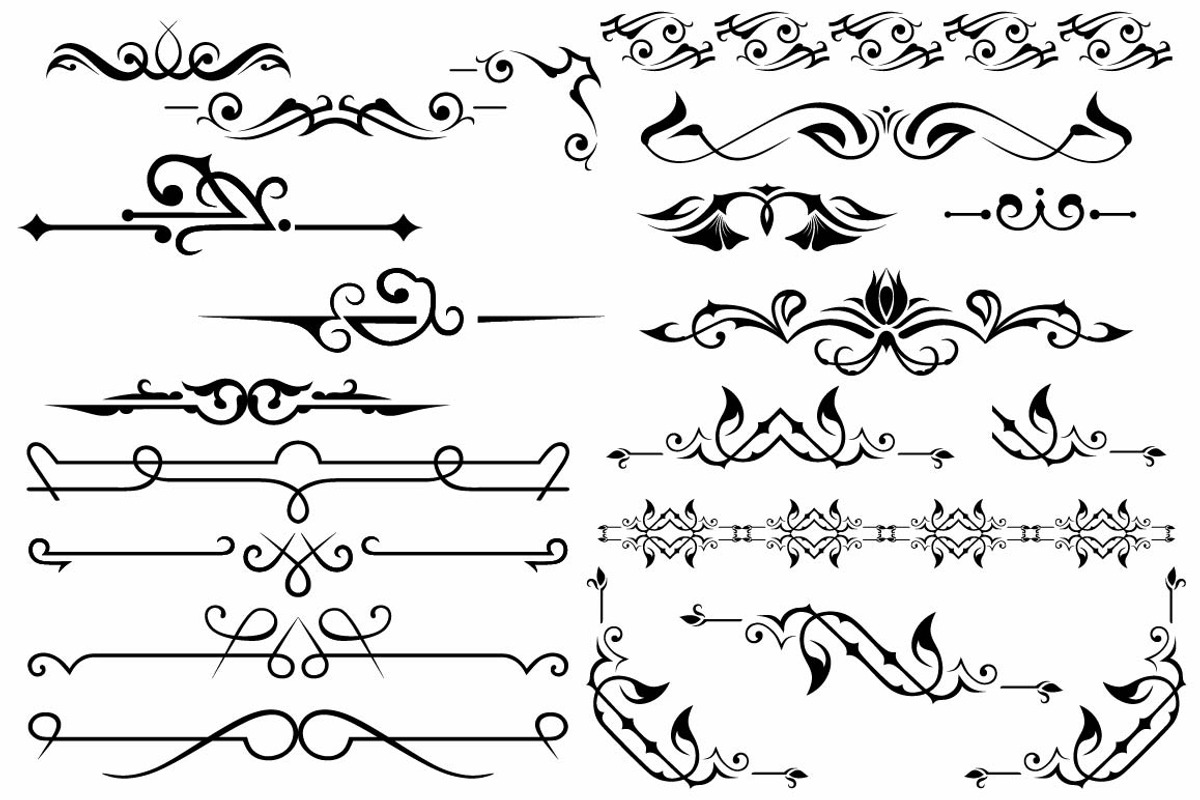 Vector set ornaments 5, a Pattern Graphic by LineworkStock