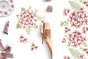 Watercolor Hydrangea Collection, a Decorative Illustration by MayaNavits (Thumbnail 5 of 13)