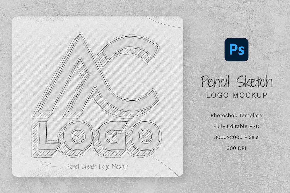 Pencil Sketch Logo Mockup, a Mockup by Andrew Skoch Design (Photo 3 of 4)