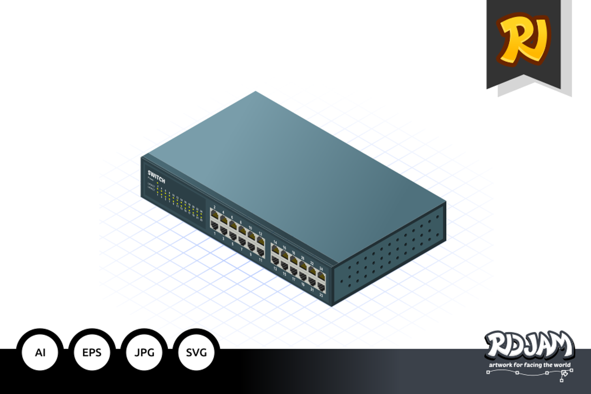 Isometric Switch, a Graphic by ridjam