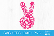 Peace Fingers SVG Victory Symbol, an Illustration by SavanasDesign (Thumbnail 2 of 2)