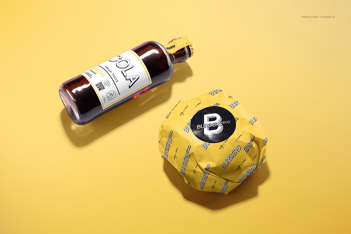 Food Safe Paper Mockup Set (burger), a Packaging Mockup by creatsy5 (Photo 6 of 10)