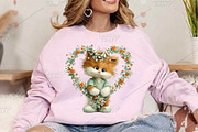 Whimsical Spring Cats Clipart Bundle, an Illustration by Canvas Craft (Thumbnail 4 of 7)
