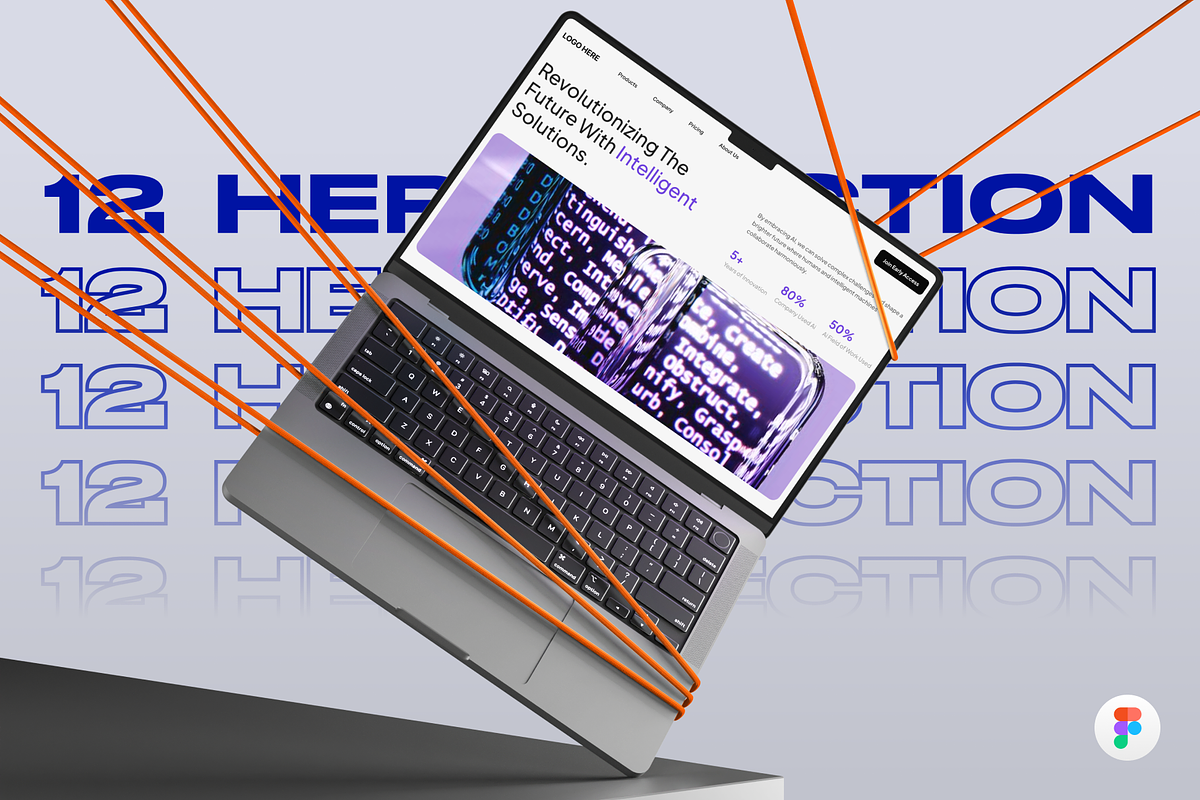 12 Hero Website Section, an UI Kit Template by madebynoval (Photo 1 of 5)