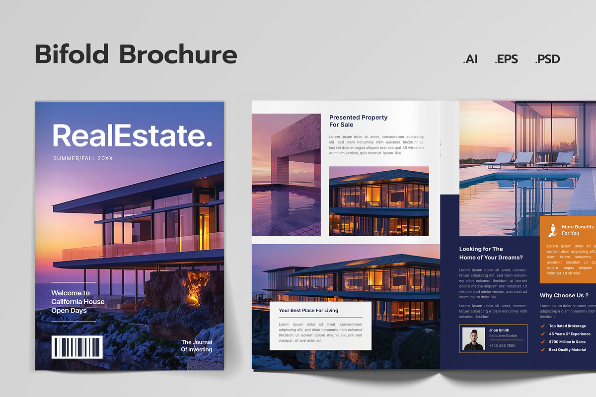 Real Estate Property Bifold Brochure, a Brochure Template by MMPixelCraft (Photo 1 of 4)