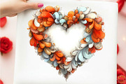 Brushstrokes Valentine Hearts Clipar, an Illustration by designcity5 (Thumbnail 5 of 5)